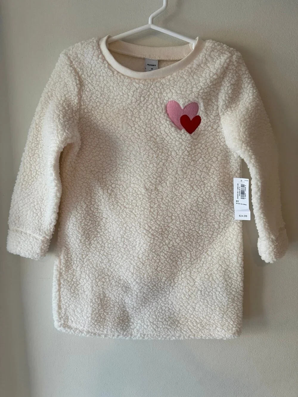Old Navy Girls’ Sherpa Heart 3T Dress